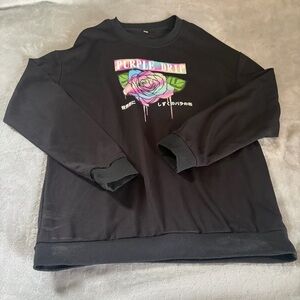 Black Graphic Men's Sweater